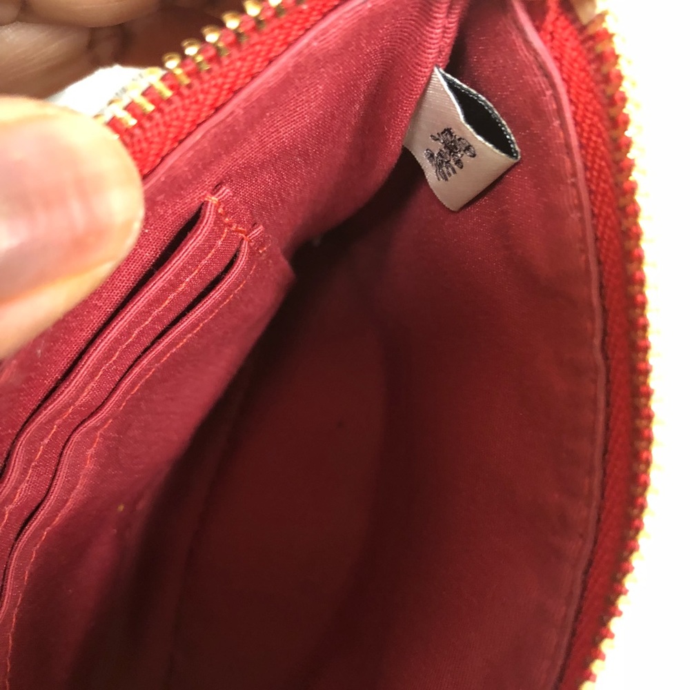 Authentic Coach Red Wristlet - Picture 3 of 5